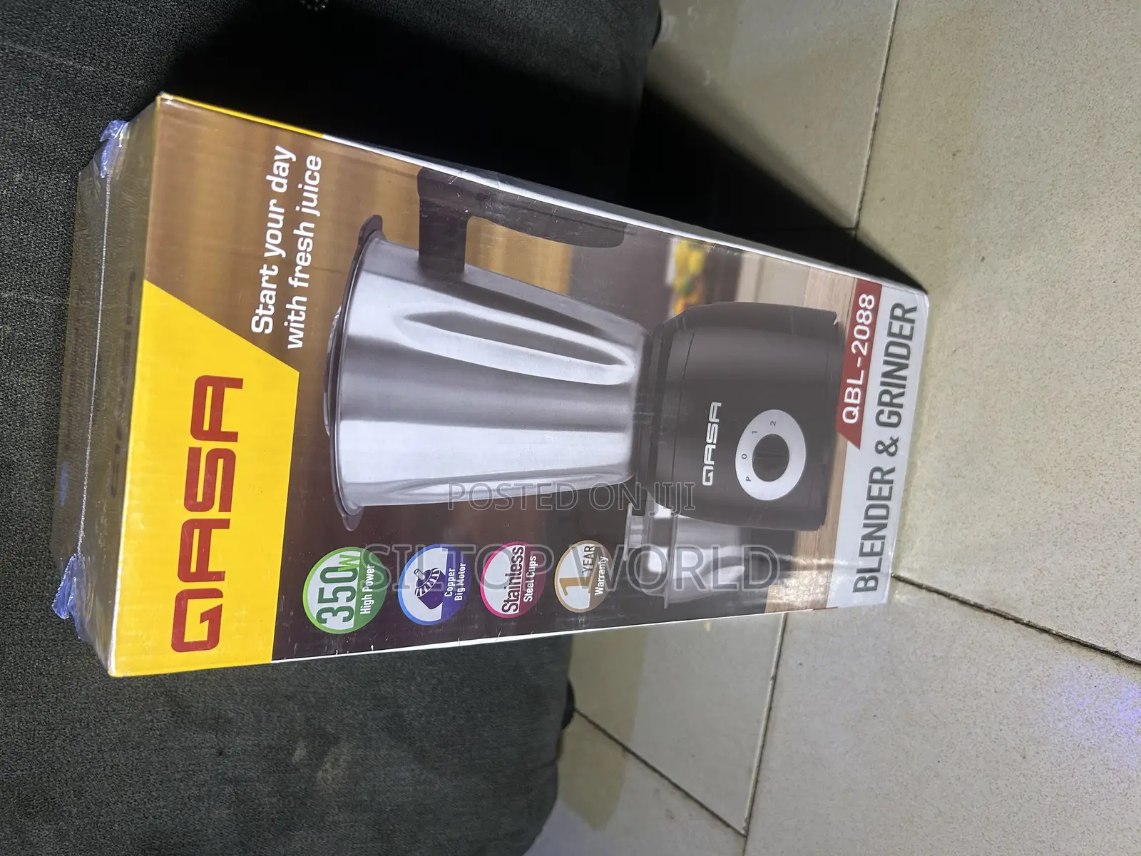 Qasa 2 in 1 Stainless Blender and Grinder QBL-2088