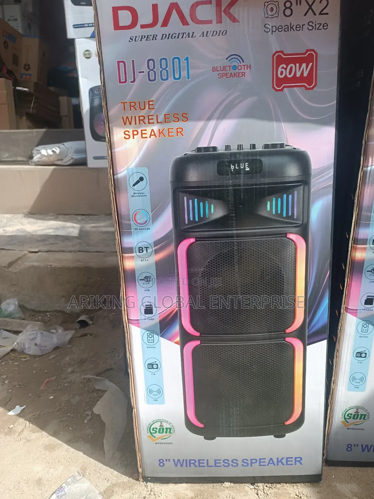 Dual 8" Inches Speaker Djack Portable Speaker