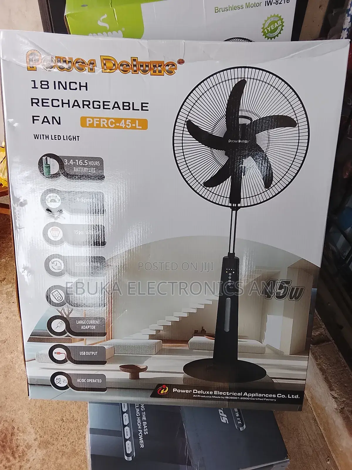 18 Inches Rechargeable Standing Fan Power Deluxe Is Available Now