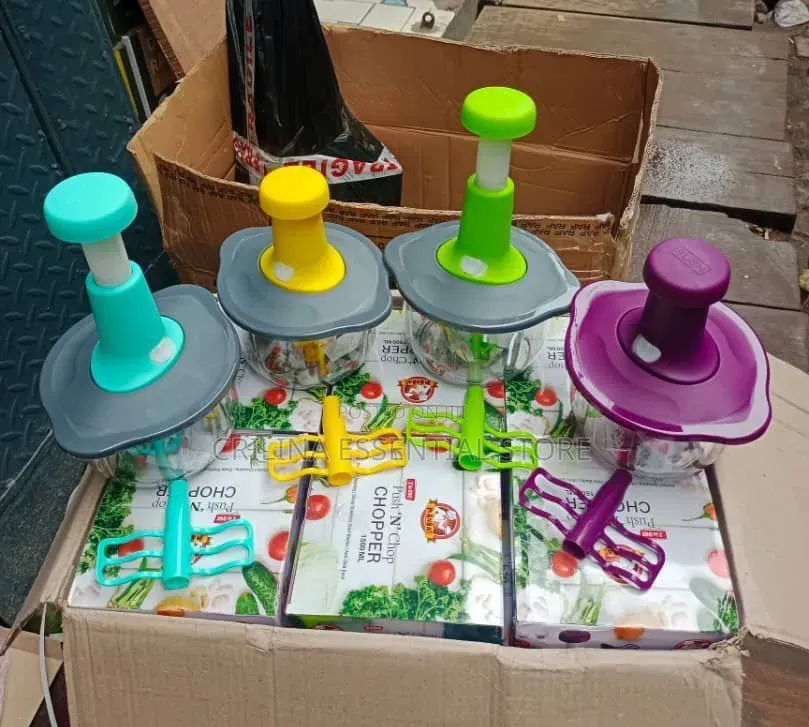 Manual Hand Pat Food Chopper - Chops Fruits Vegetables
