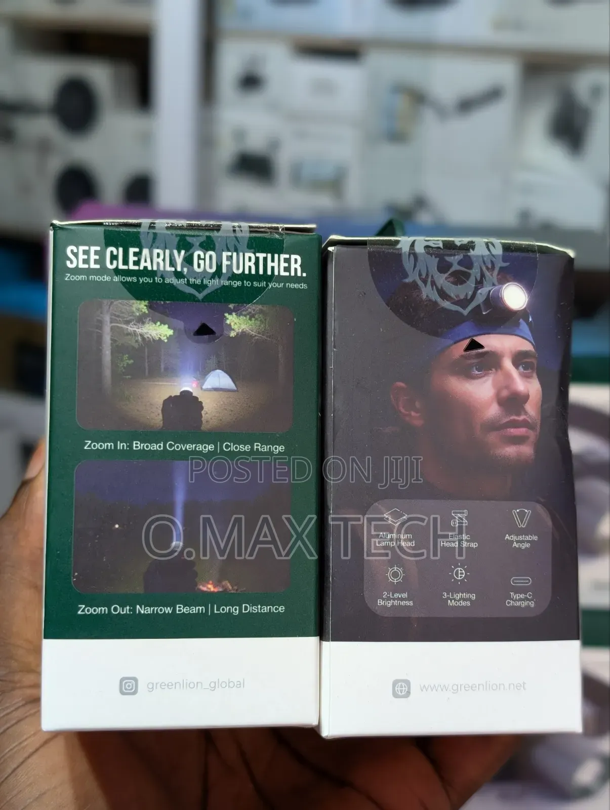 Green Lion Beam Light Rechargeable Headlamp