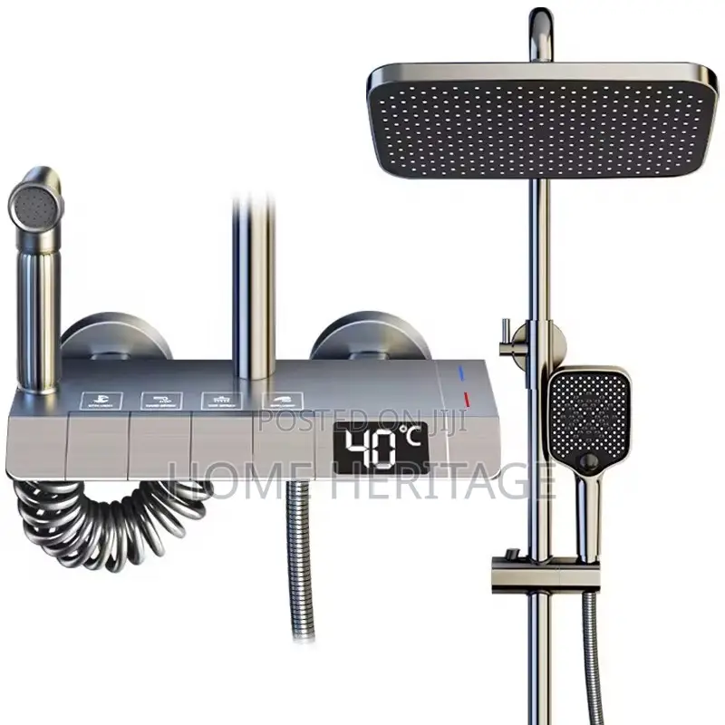Original Brass Piano Shower With Digital Temperature Display