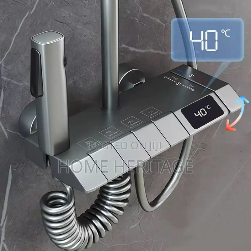 Original Brass Piano Shower With Digital Temperature Display