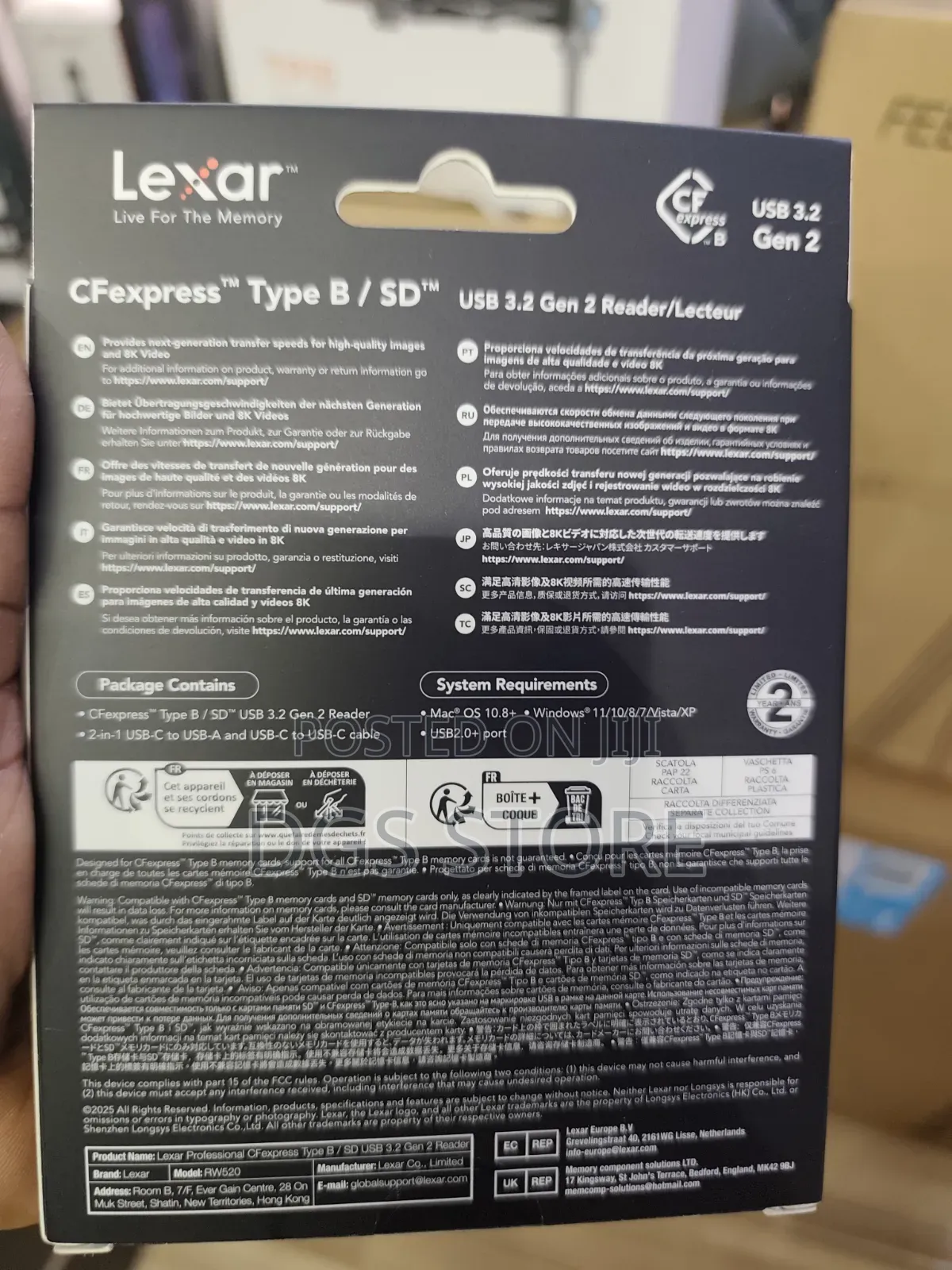 Lexar Professional Rw520 Cfexpress Type B/Sd Reader