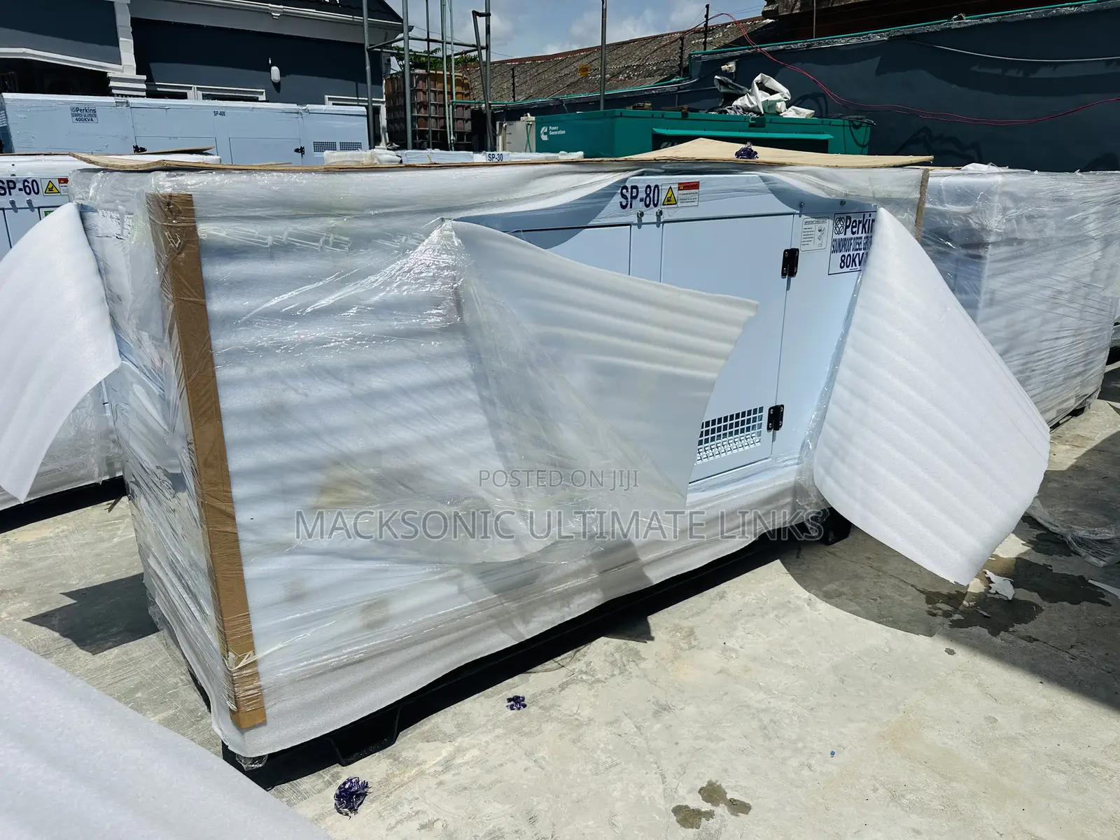 Brand New Perkins Sp80kva Soundproof Diesel Lister Generator