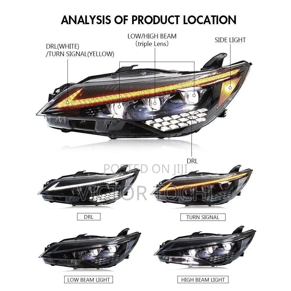 3 Torch Latest Upgrade Led Headlamp Camry 2015 - 2017