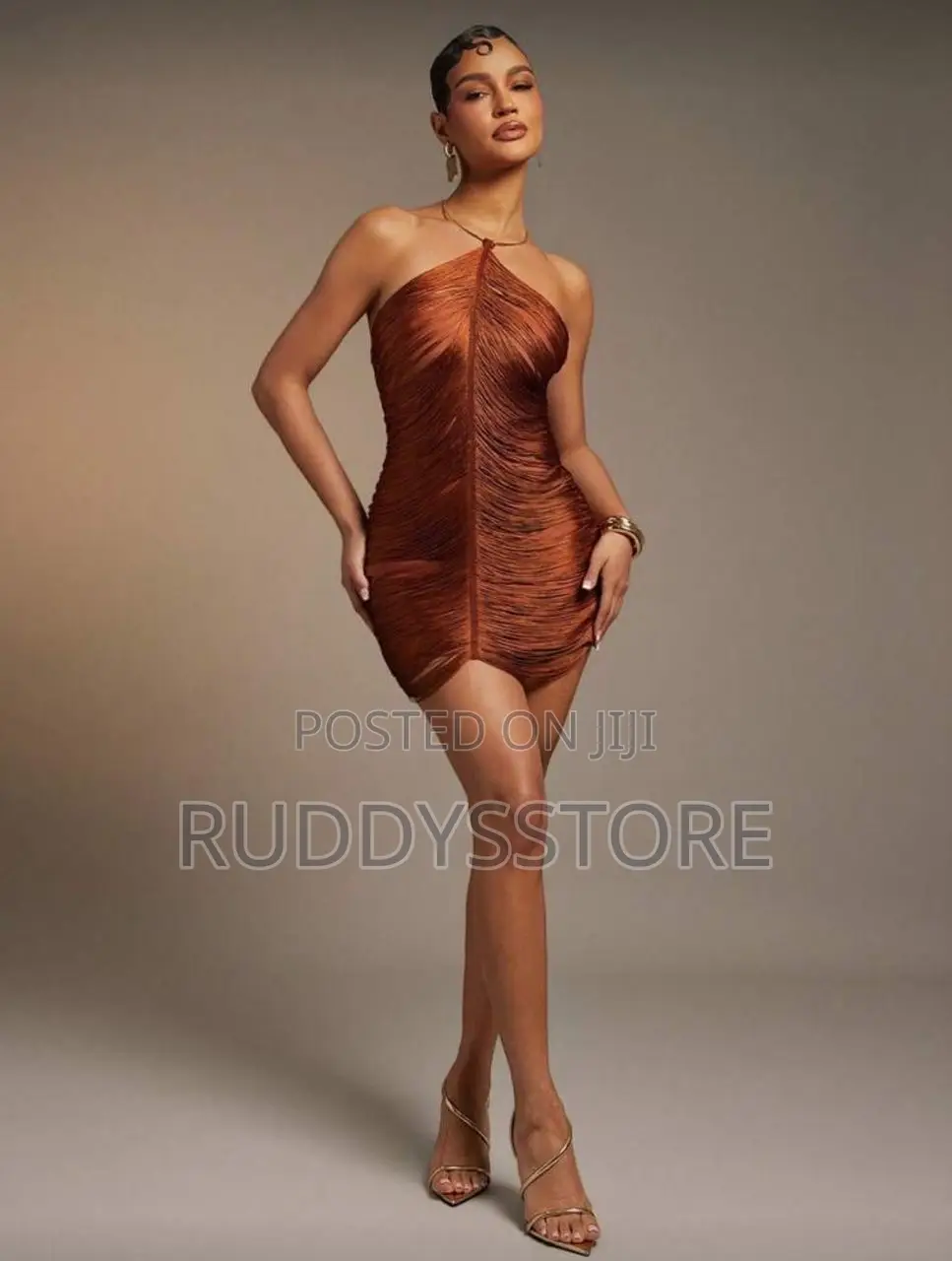 Backless Tassel Mini Dress