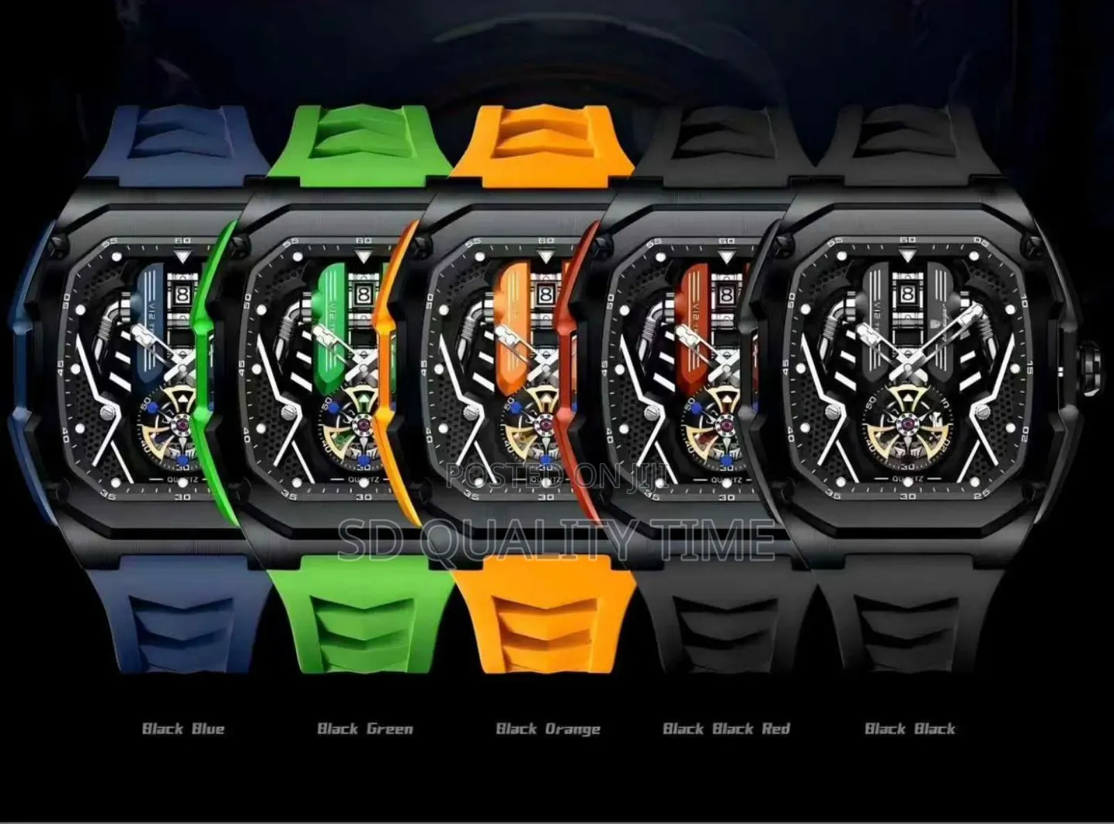 Poedagar Rubber Strap Men's Watch