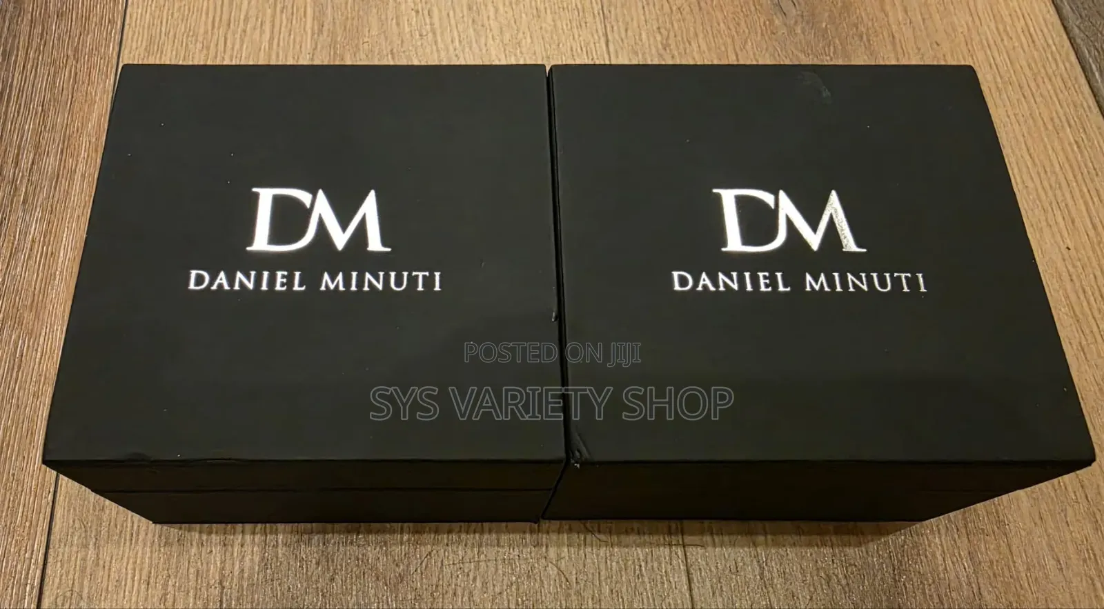 Daniel Minuti Black Leather Wrist Watch