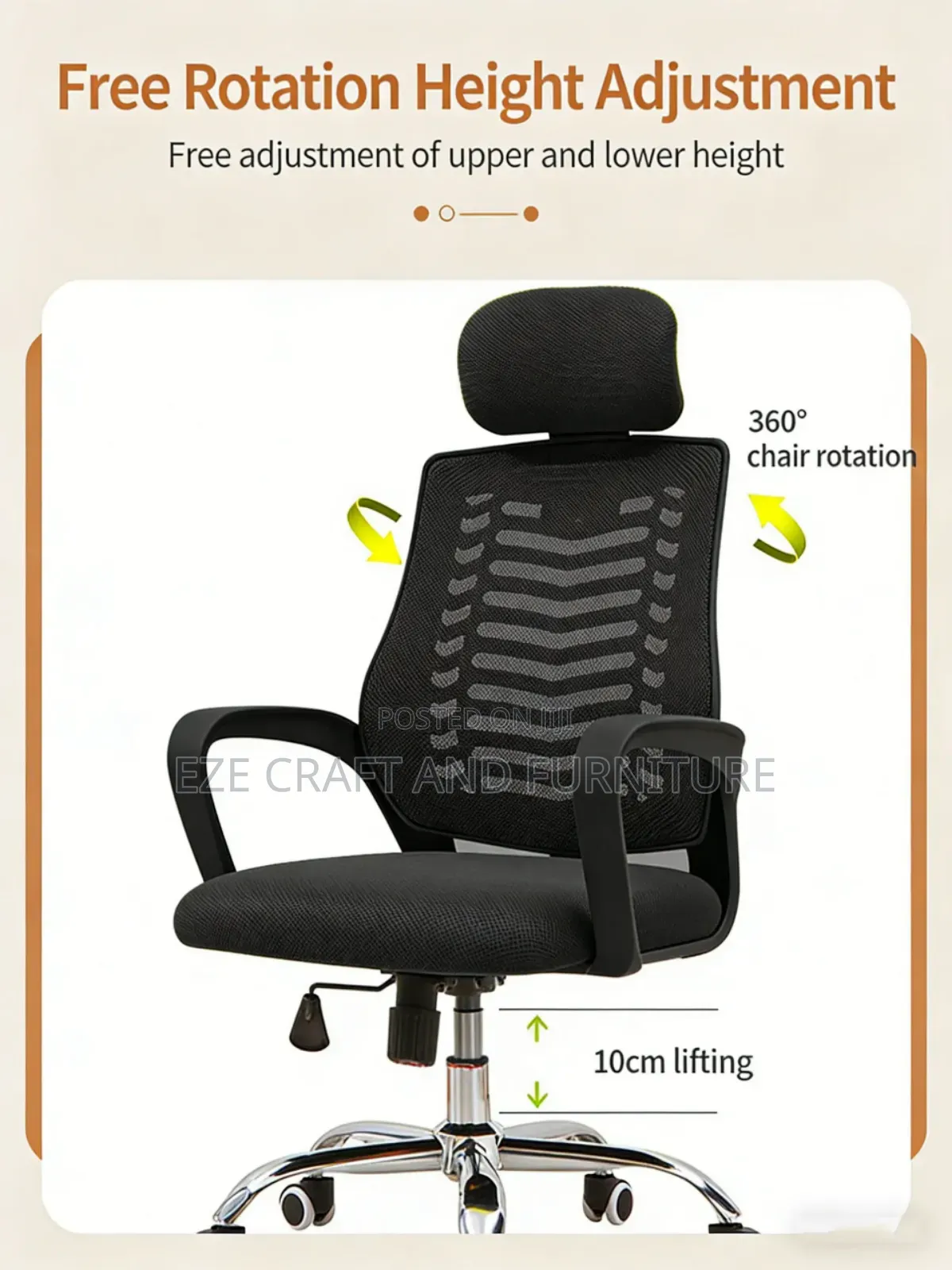 Ergonomic Sturdy Headrest Chair