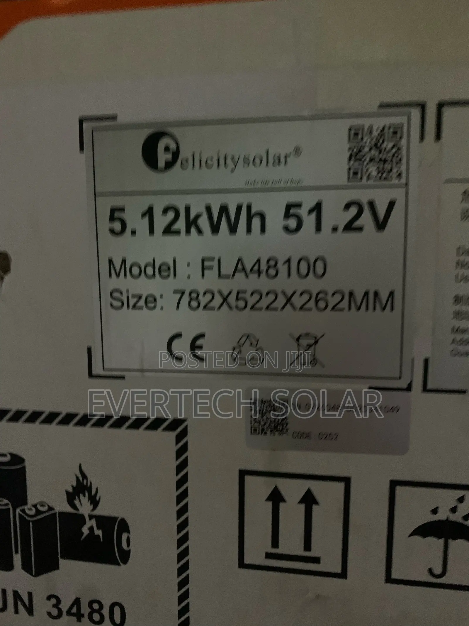 5kwhs New Model Fla 100a With Smart BMS Lithium Ion Battery