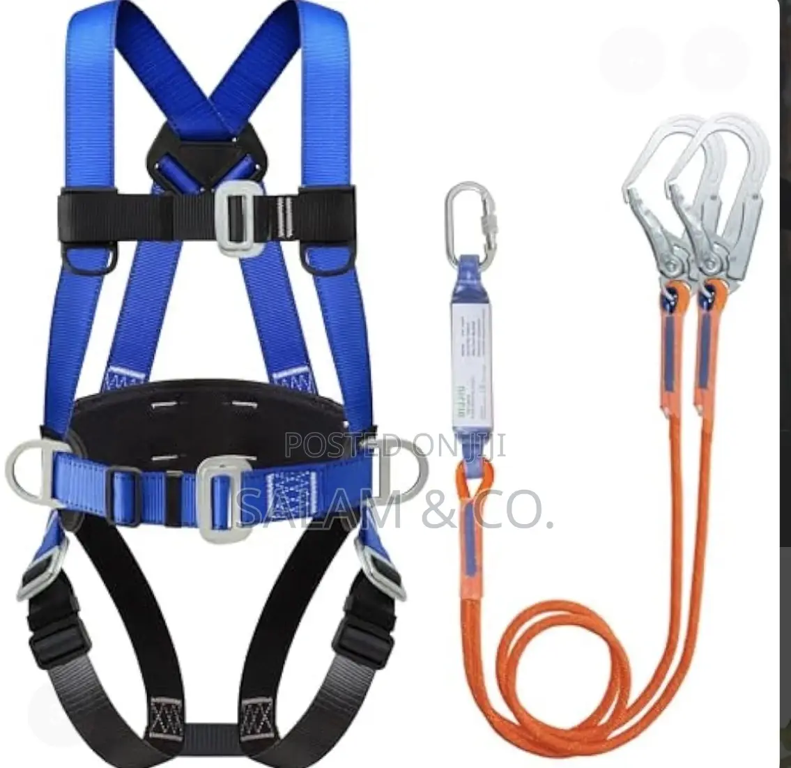Industrial Full Body Safety Harness Double Hook With Shock Absorber