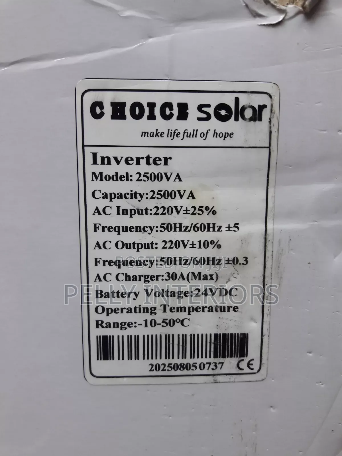 Choice Inverter 2.5kva 24volts