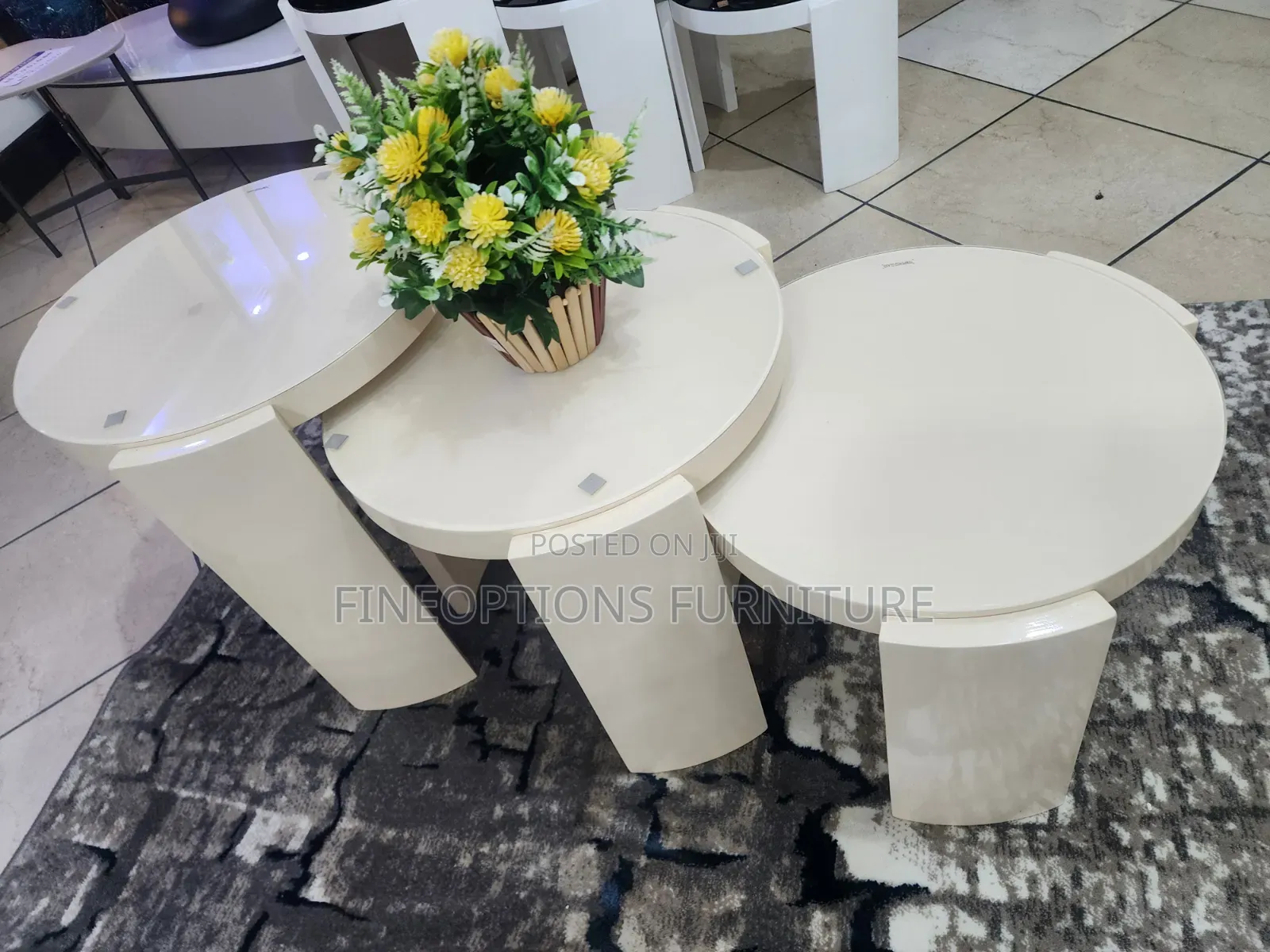 Ivory Cascade Stool