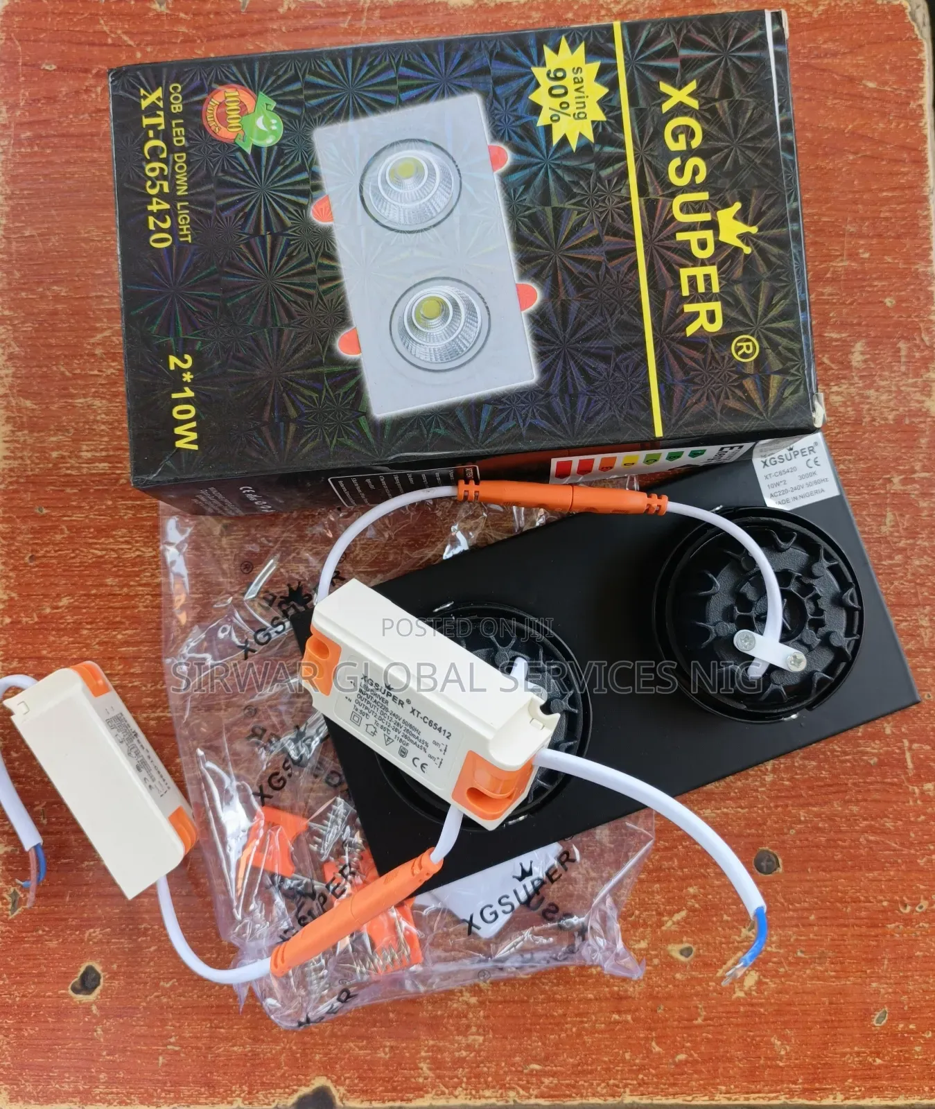 Double Spot Light Black Body Warm White