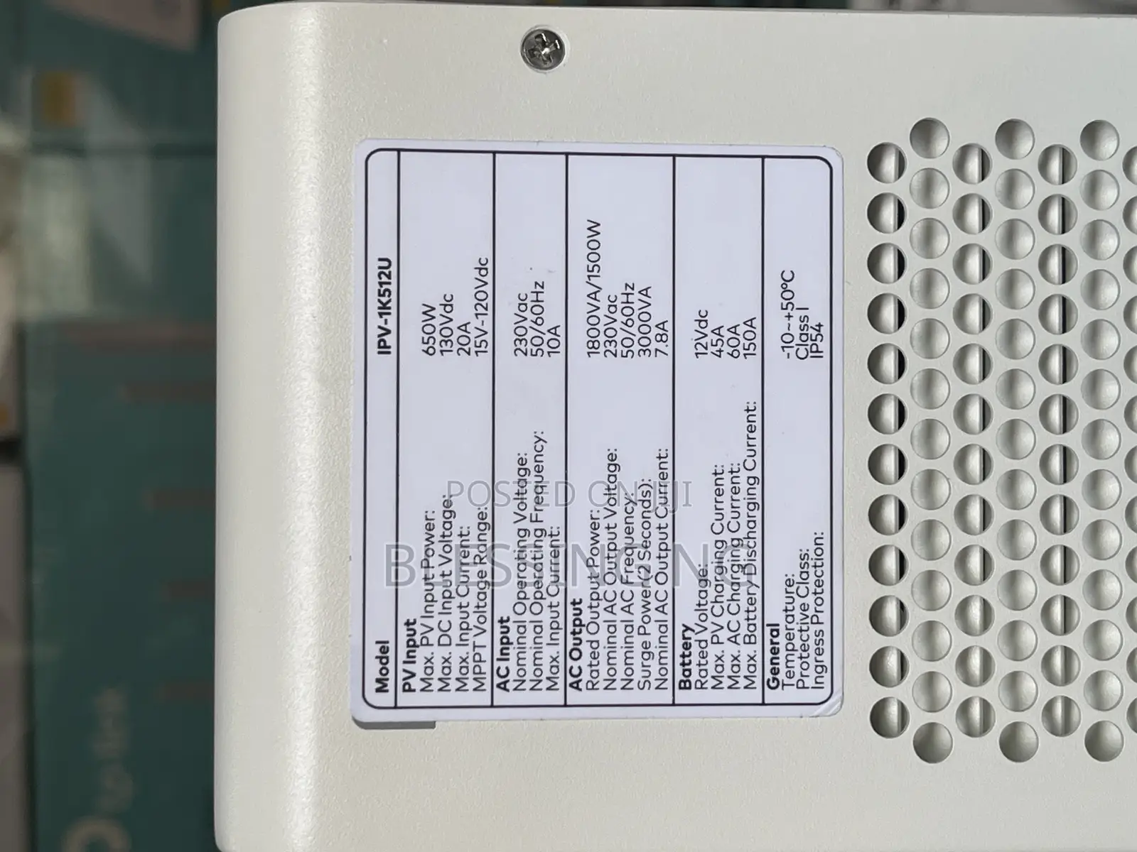Itel Inverter 1.5kva /12vot Inverter