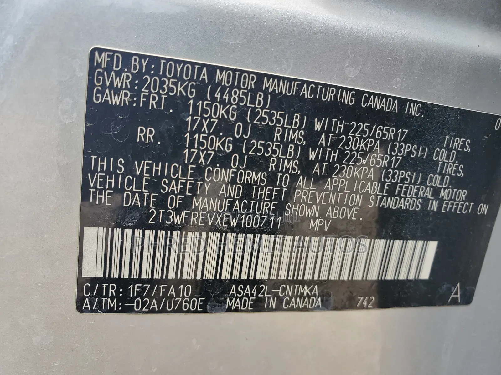 Toyota RAV4 XLE 4dr SUV (2.5L 4cyl 6A) 2014 Silver