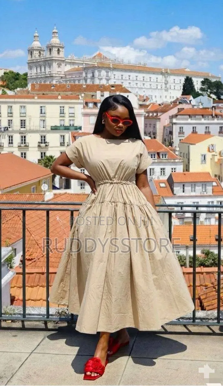 Beige Midi Dress