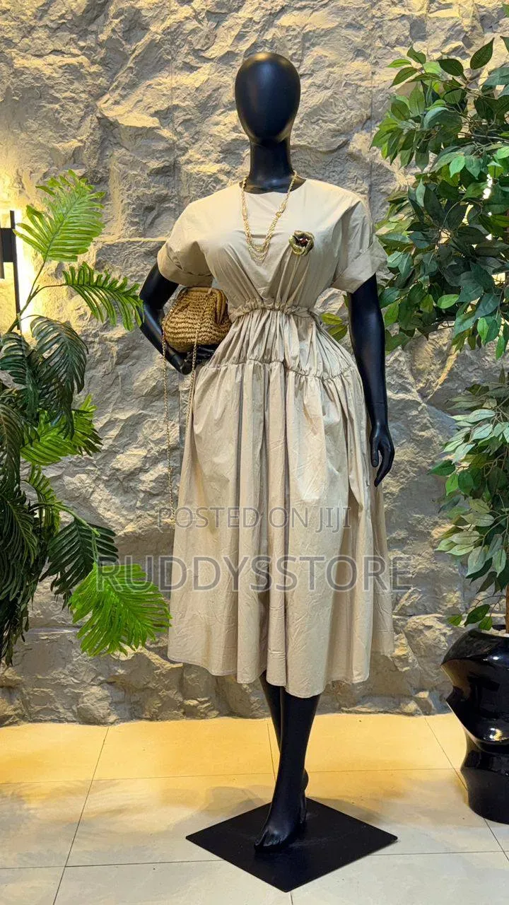 Beige Midi Dress