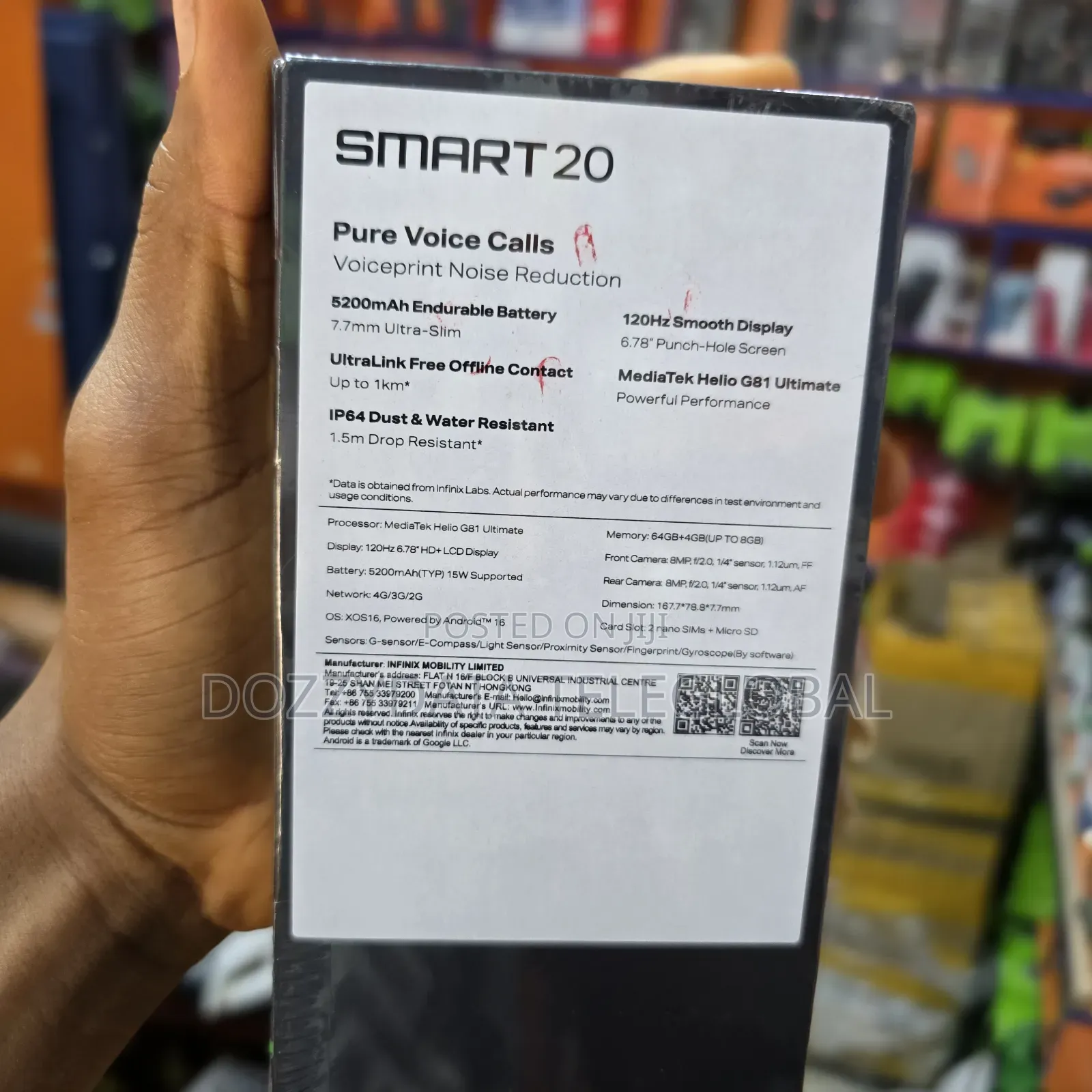 New Infinix Smart 20 64 GB Black