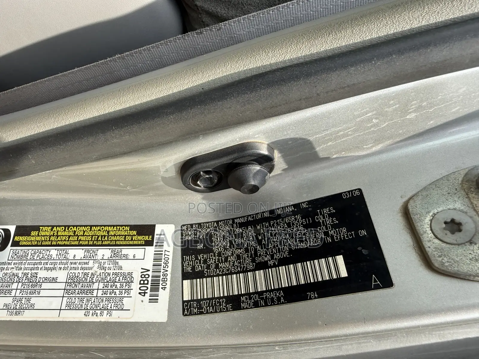 Toyota Sienna 2006 Silver