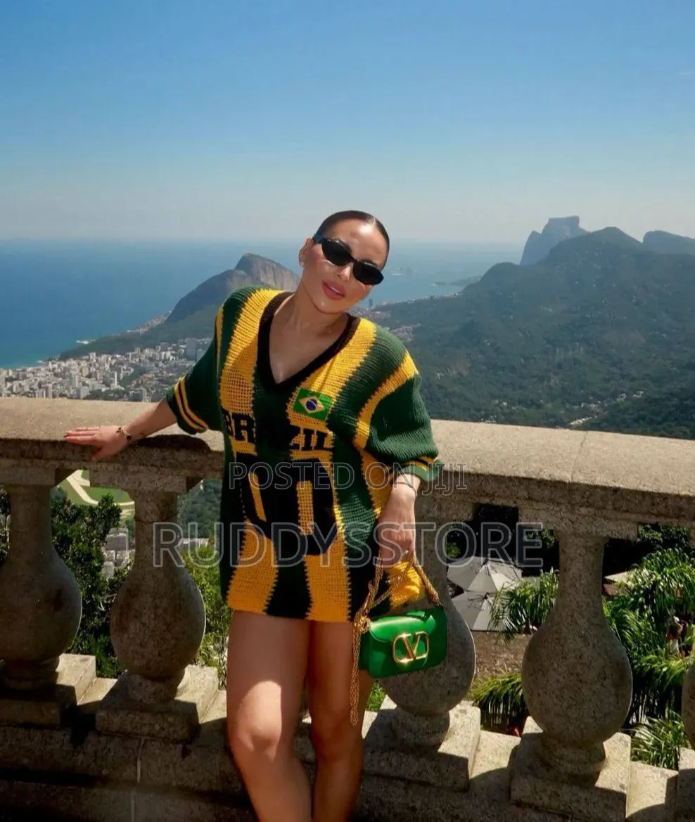 Yellow-Green Sports Jersey Dress