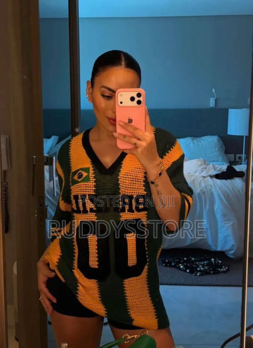 Yellow-Green Sports Jersey Dress