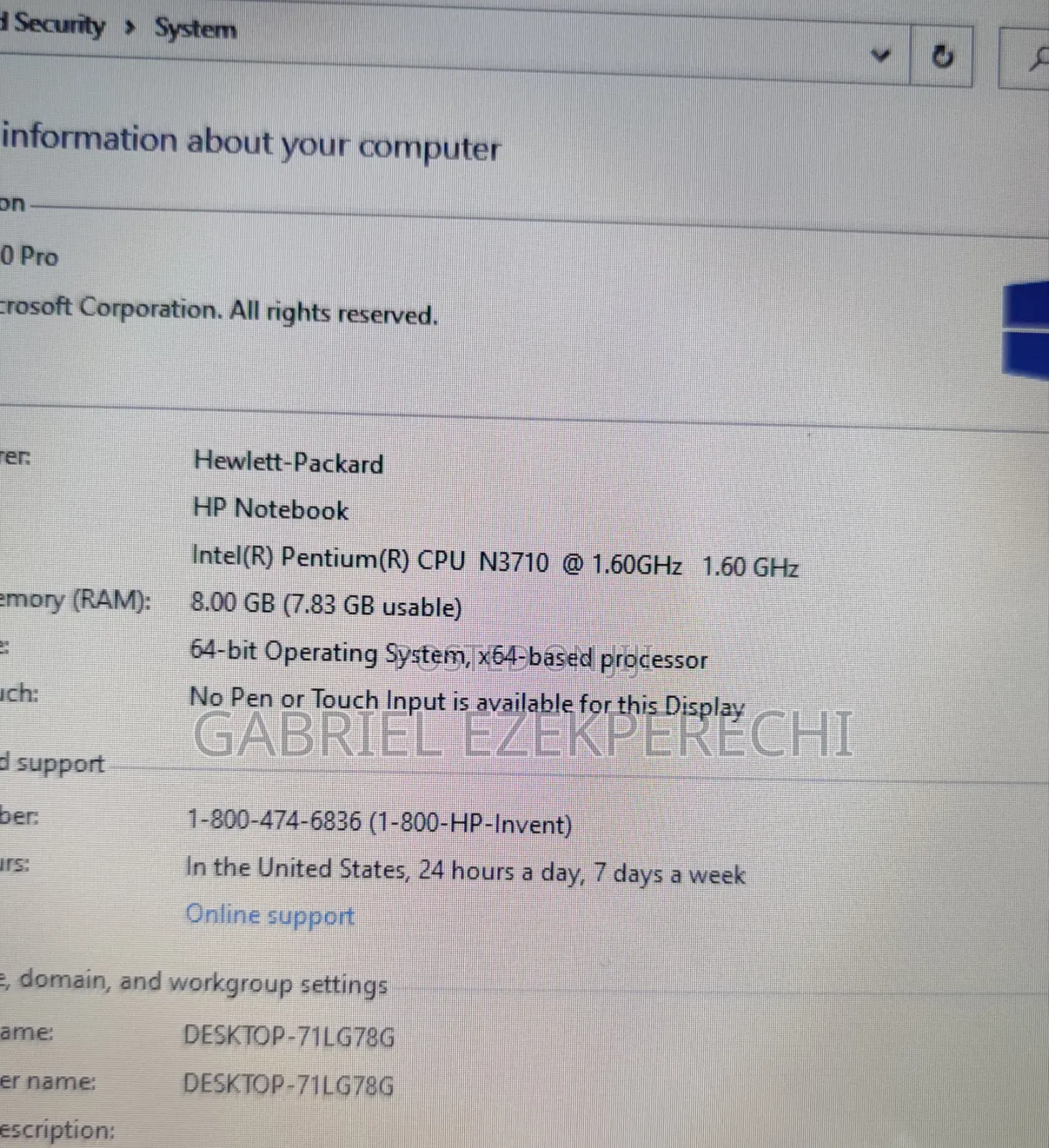 Laptop HP Pavilion 17 8GB Intel Pentium HDD 750GB