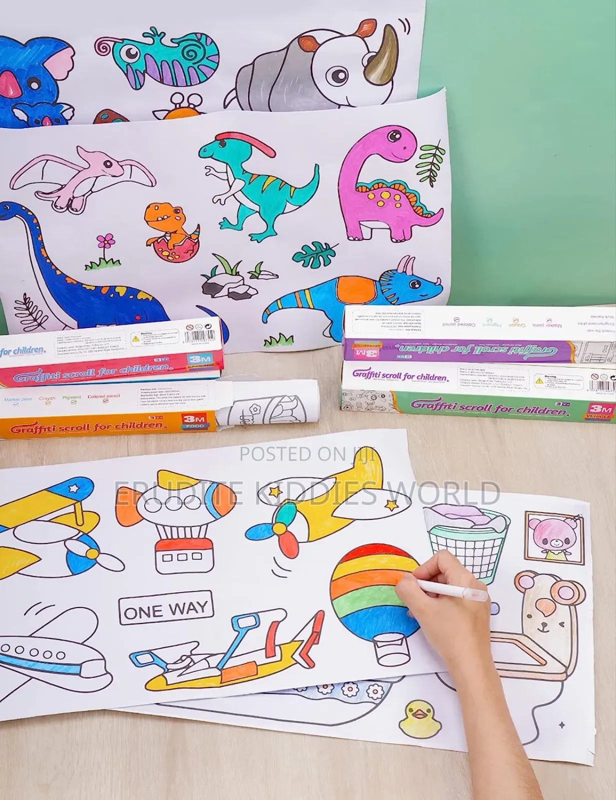 Kids Graffiti Colouring Scroll