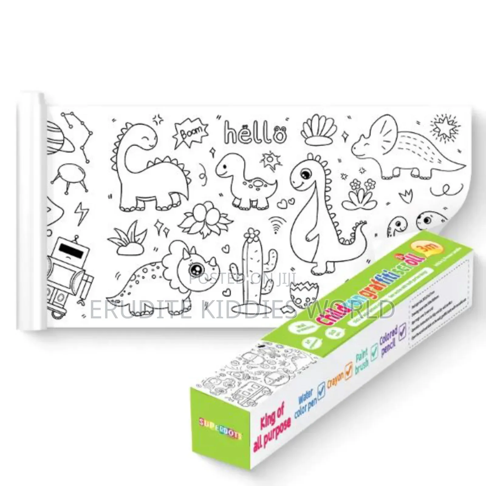 Kids Graffiti Colouring Scroll