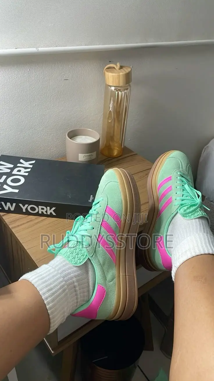 Adidas Gazelle Bold Pulse Mint Pink Sneakers/Buy One Get a Free Sock