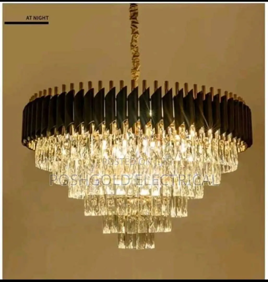 Noir Crystal Drum Chandelier (300/400/500/600/800)