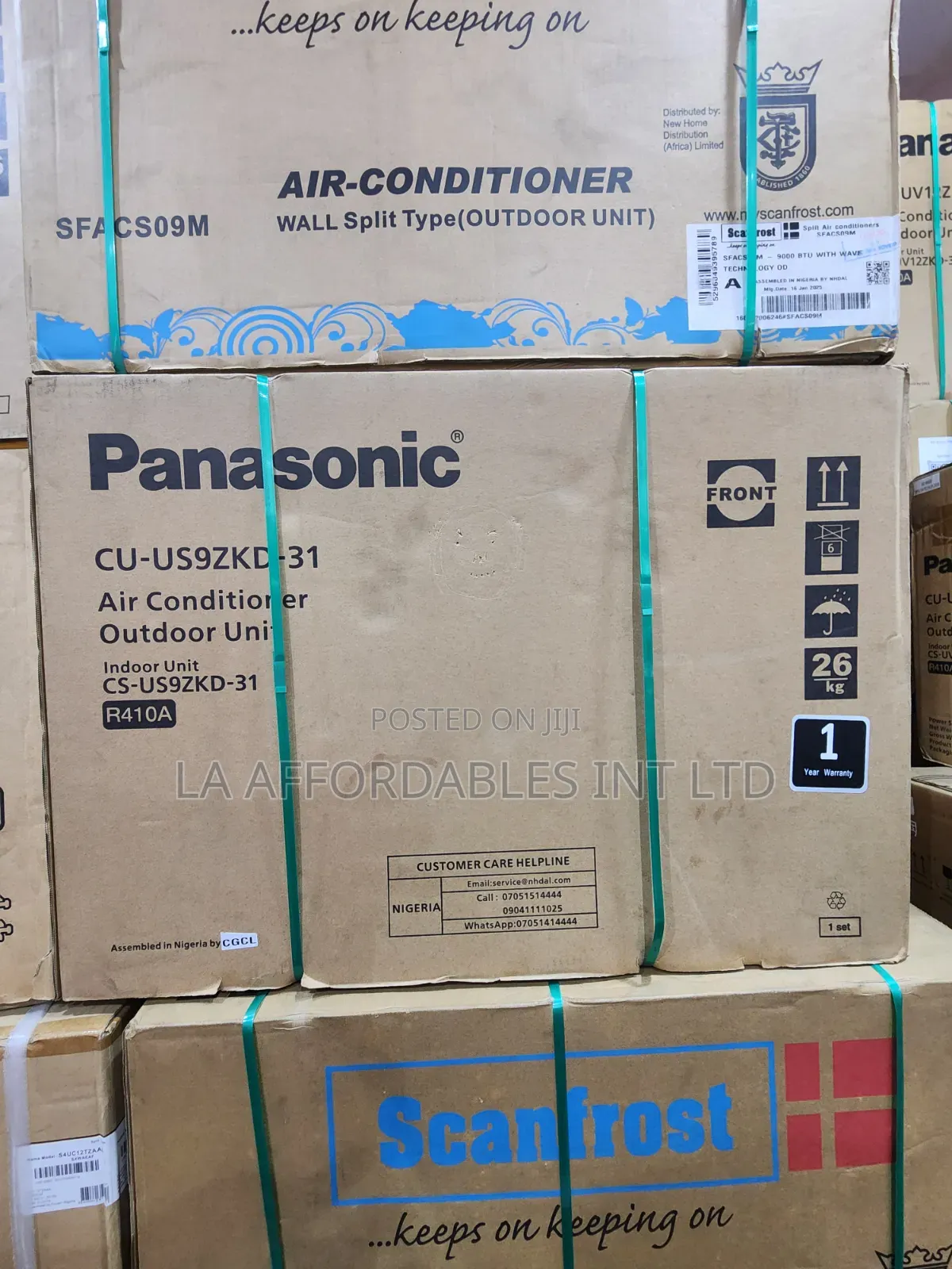 Panasonic 1hp Inverter Air Conditioner. Model: Cs-Us9zkd-31