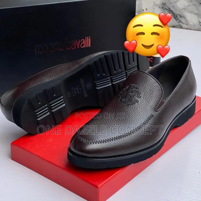 Roberto Cavalli Mens Leather Loafers
