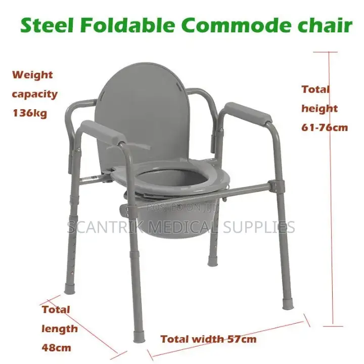Portable Commode Chair for Easy Mobility and Use