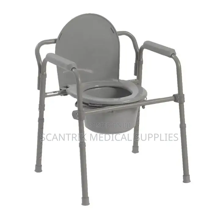 Steel Frame Commode Chair for Durable Everyday Use
