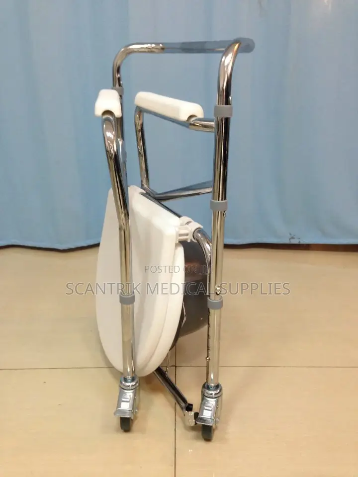 Wide Seat Commode Chair for Added Comfort and Space