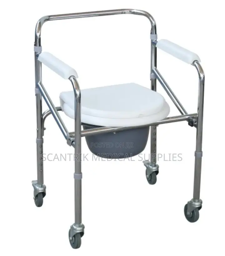 Portable Bedside Commode Chair for Home Care Convenience