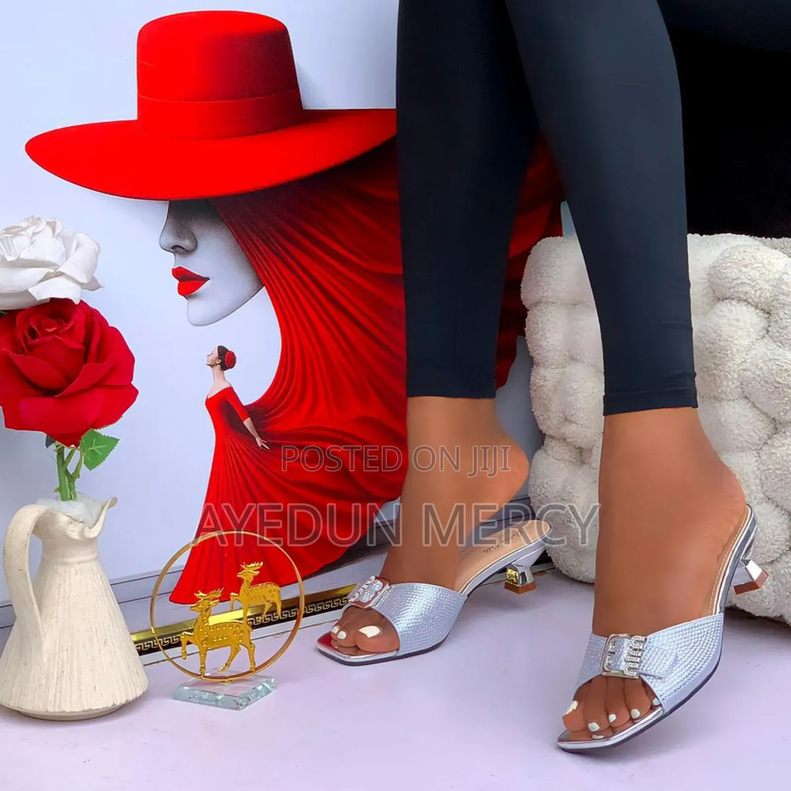 Ladies Small Heels Slippers