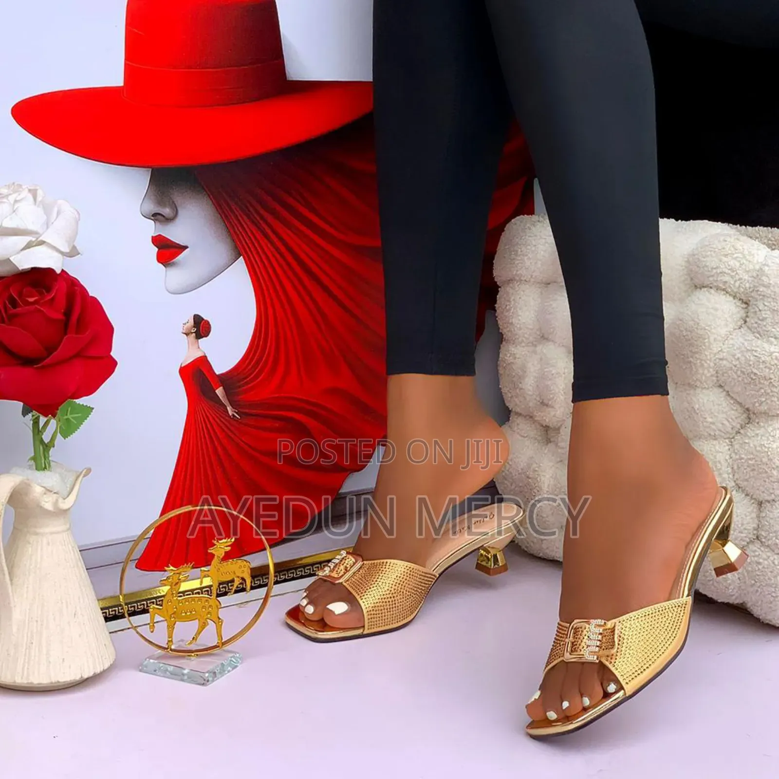 Ladies Small Heels Slippers