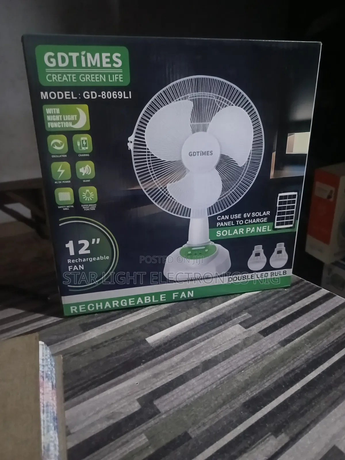 Solar Table Fan Gdtimes