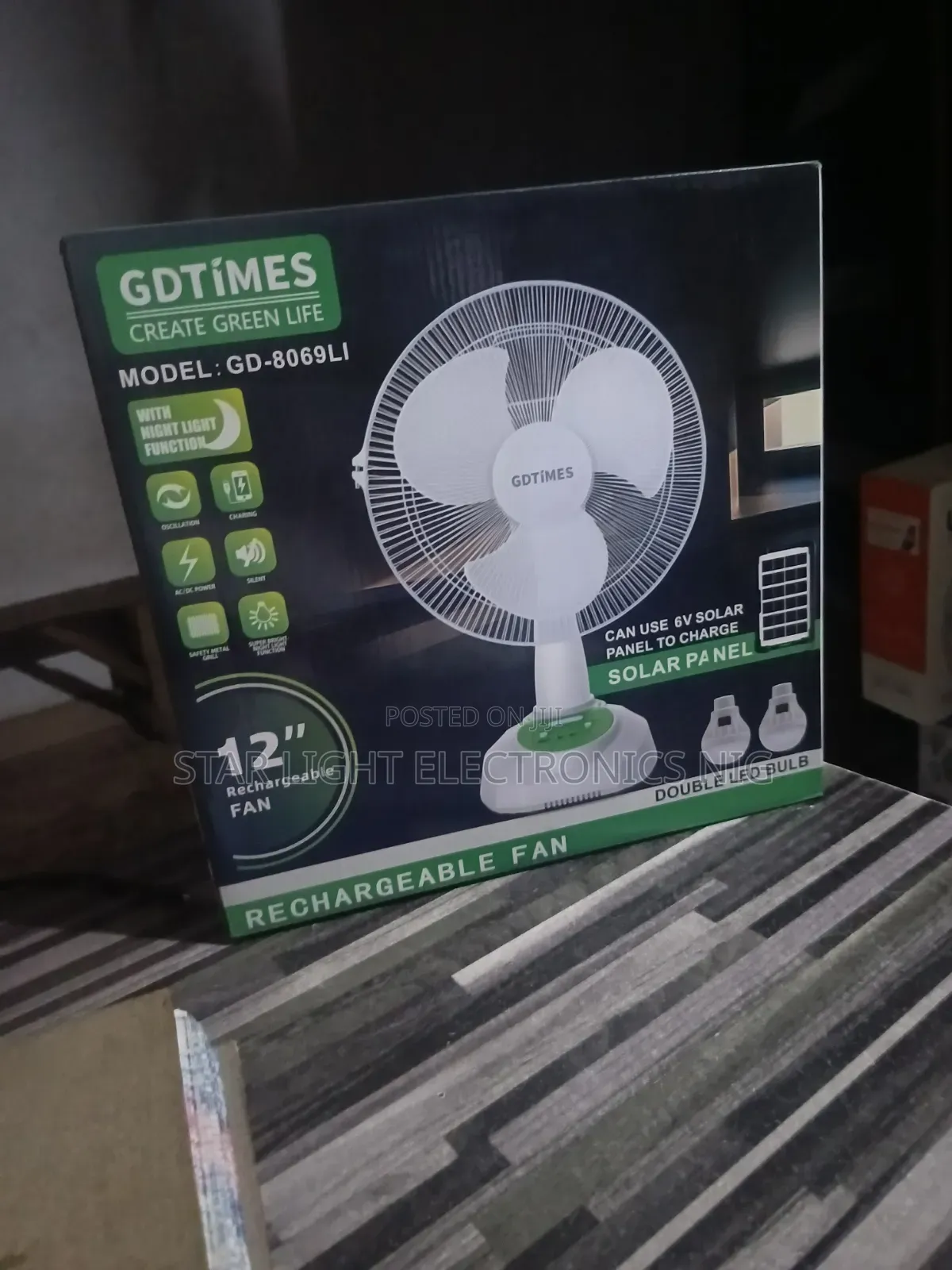 Solar Table Fan Gdtimes