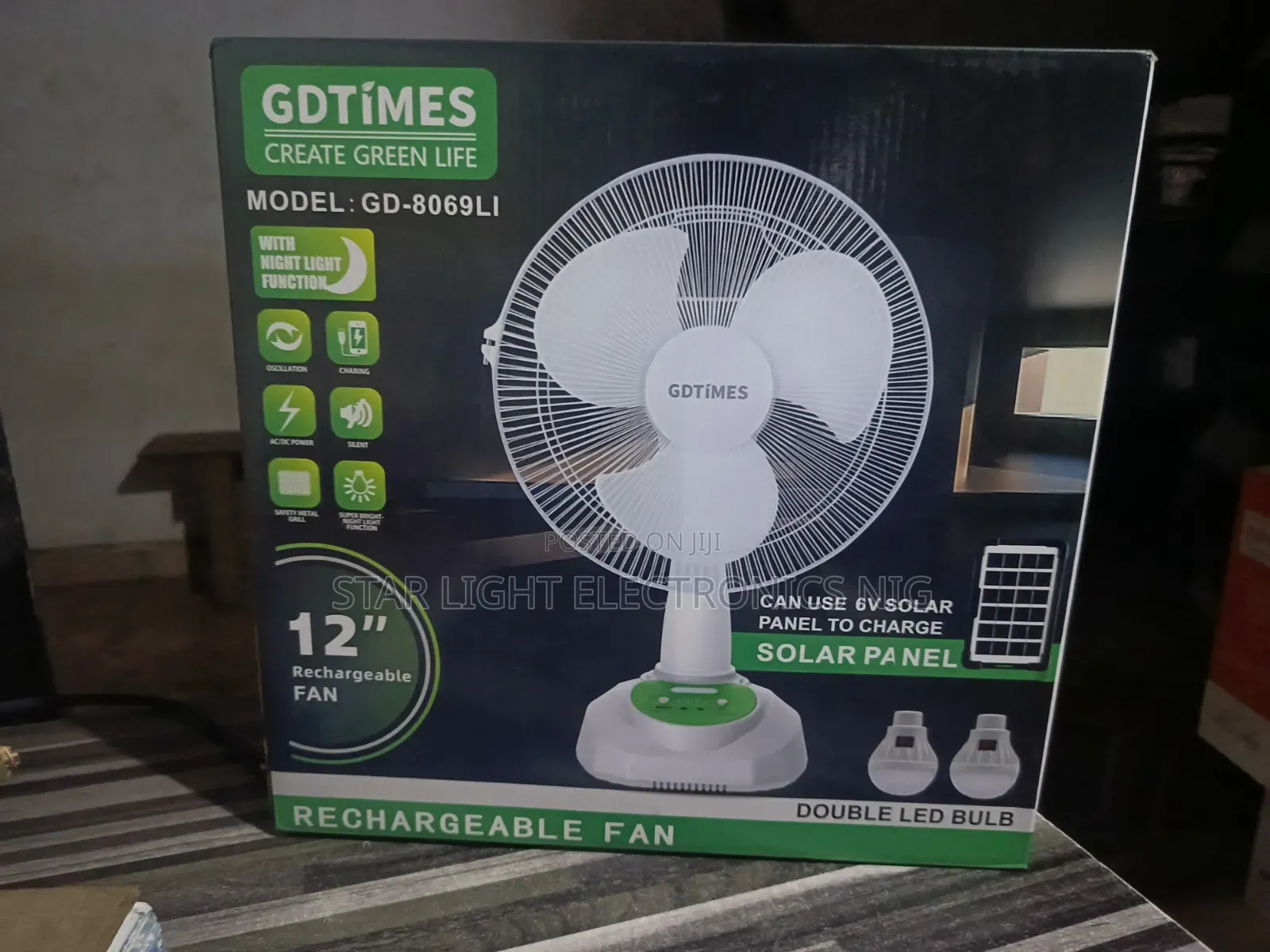 Solar Table Fan Gdtimes