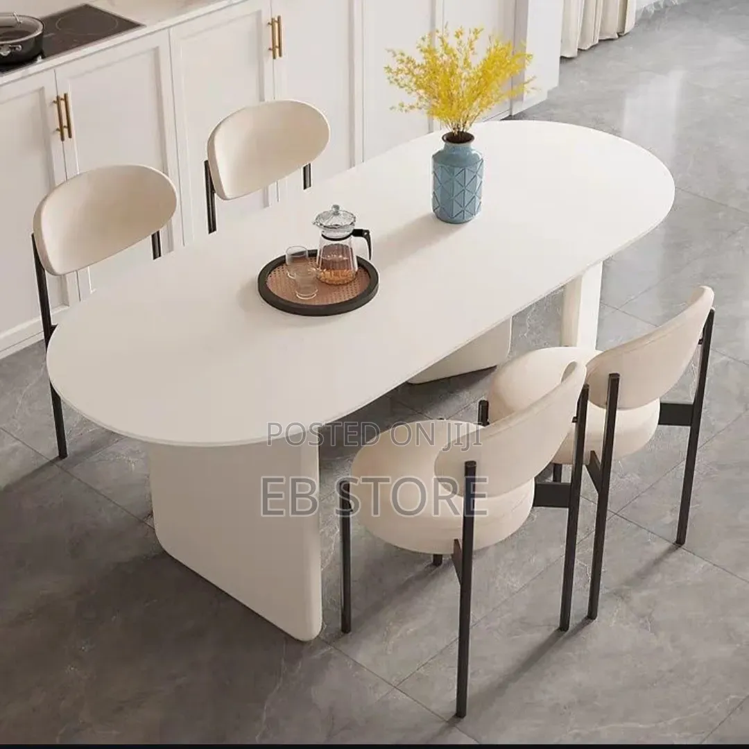 Elegant French-Style Oval Dining Set – Classic Luxury Finish