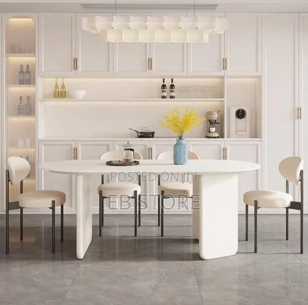 Elegant French-Style Oval Dining Set – Classic Luxury Finish