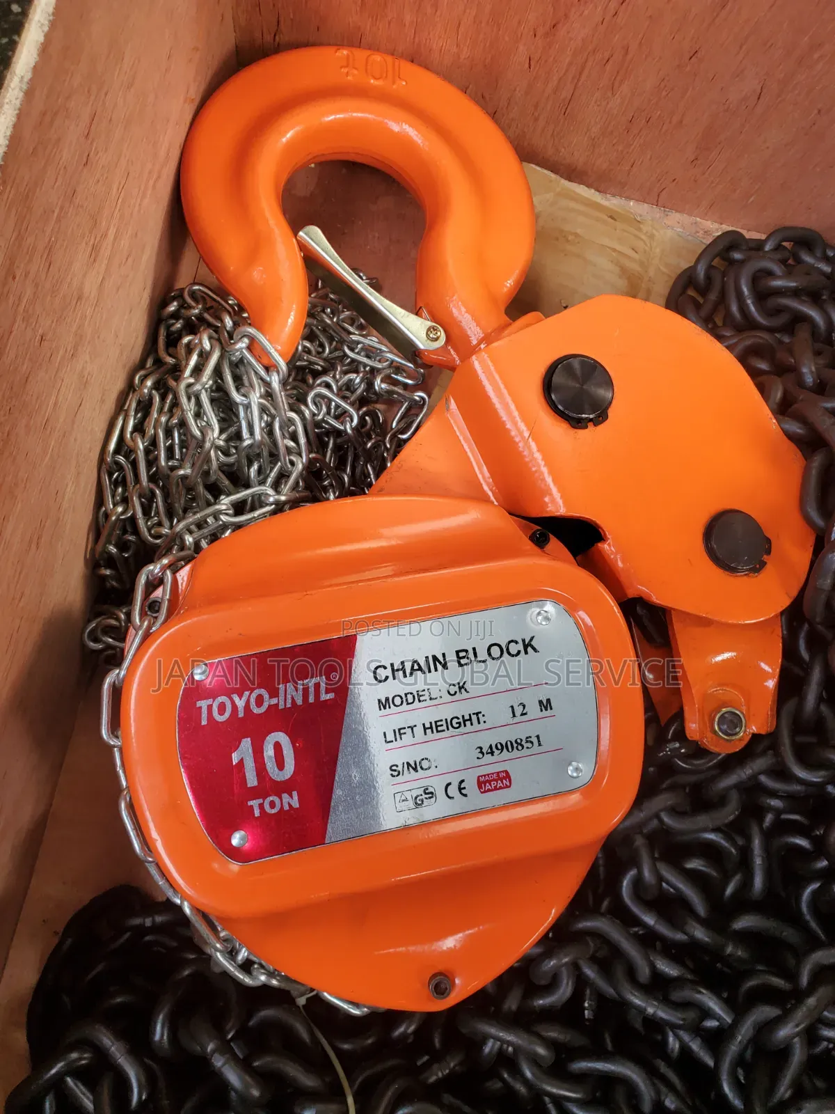 Toyo Chain Block 10ton by 12meters
