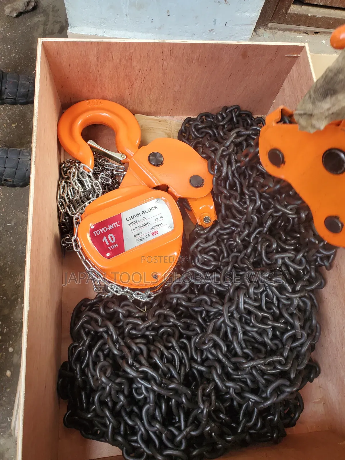Toyo Chain Block 10ton by 12meters