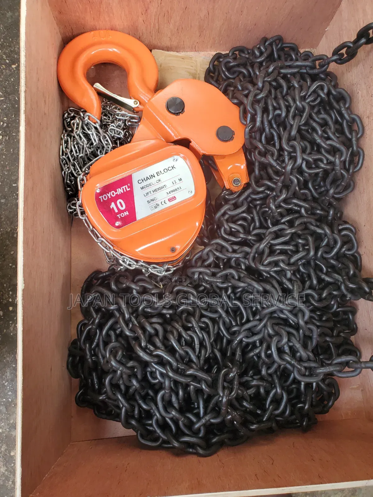 Toyo Chain Block 10ton by 12meters