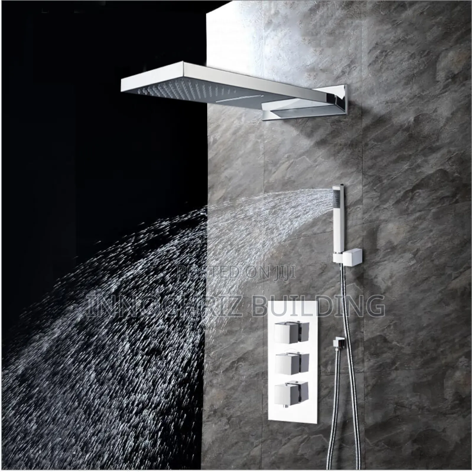 Chrome Conduit Shower (Rainfall)
