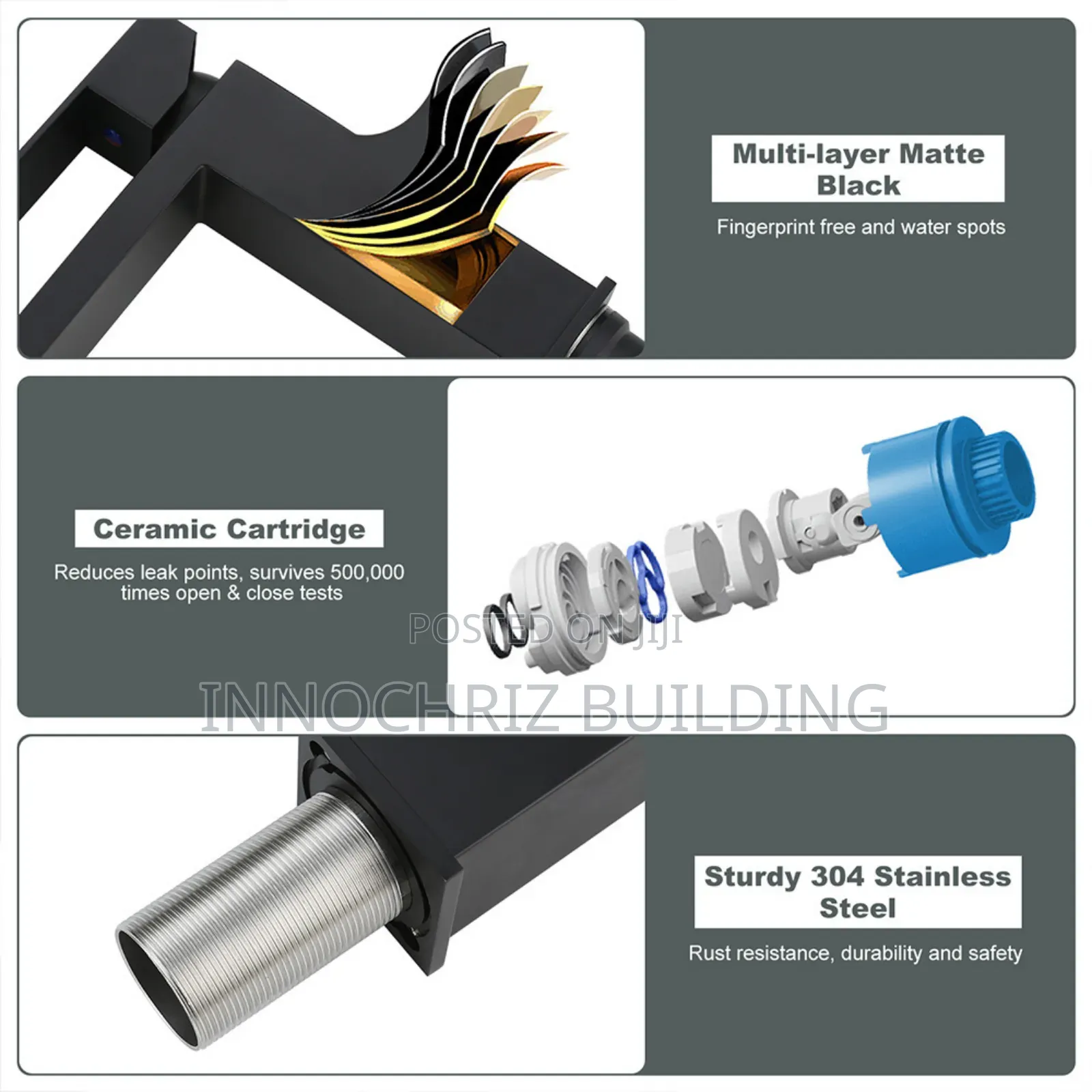 Square Basin Mixer (Heavy Gauge)